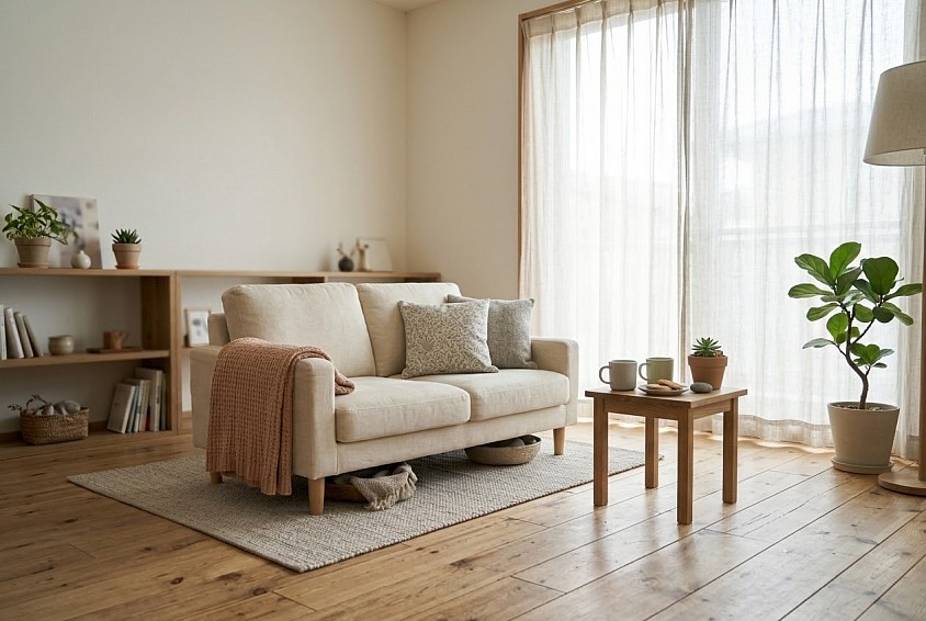 シンプルな暮らしのイメージ部屋です。